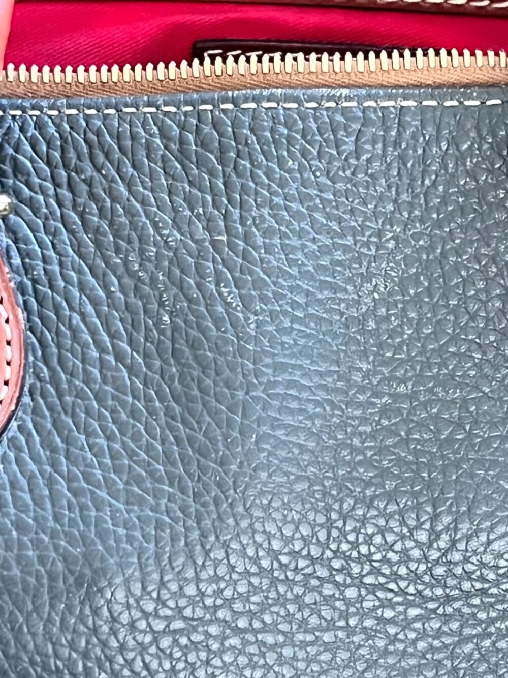 Dooney & Bourke Pebble Grain Zip Zip Satchel Midnight Blue & Matching Wristlet - Picture 12 of 16